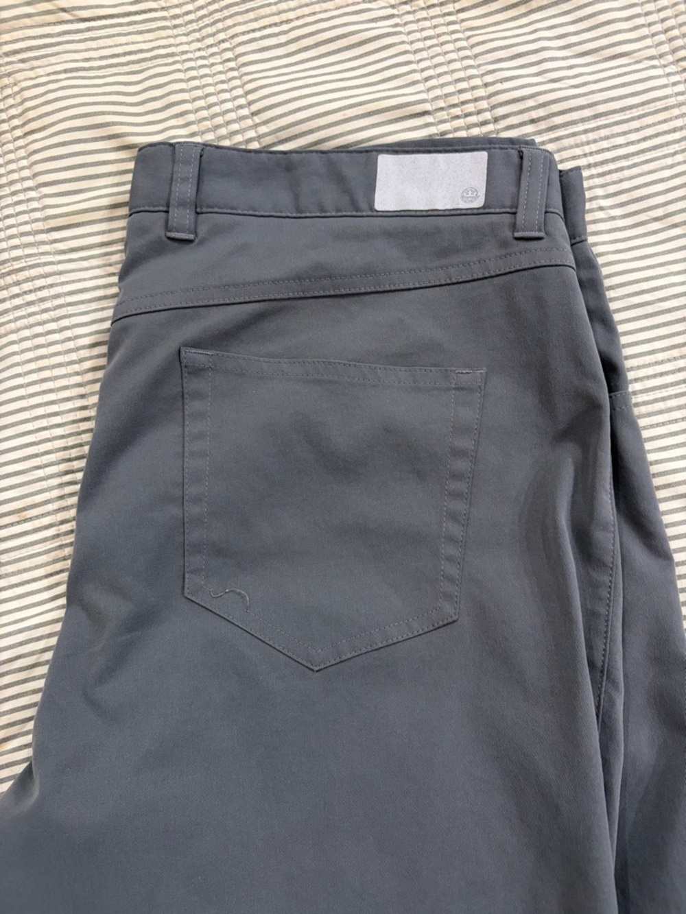 Peter Millar Charcoal Gray Casual Pants with Back Pocket